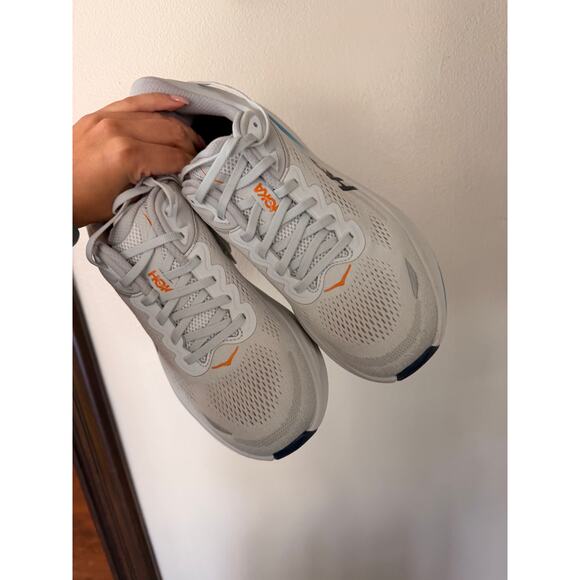 Hoka Men's Bondi 9 Running Shoes Grey and Blue Size 10 D - Picture 4 of 6